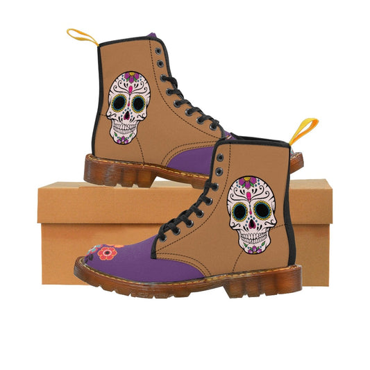 Sugar Skulls, Colorful Women's Martin Boots