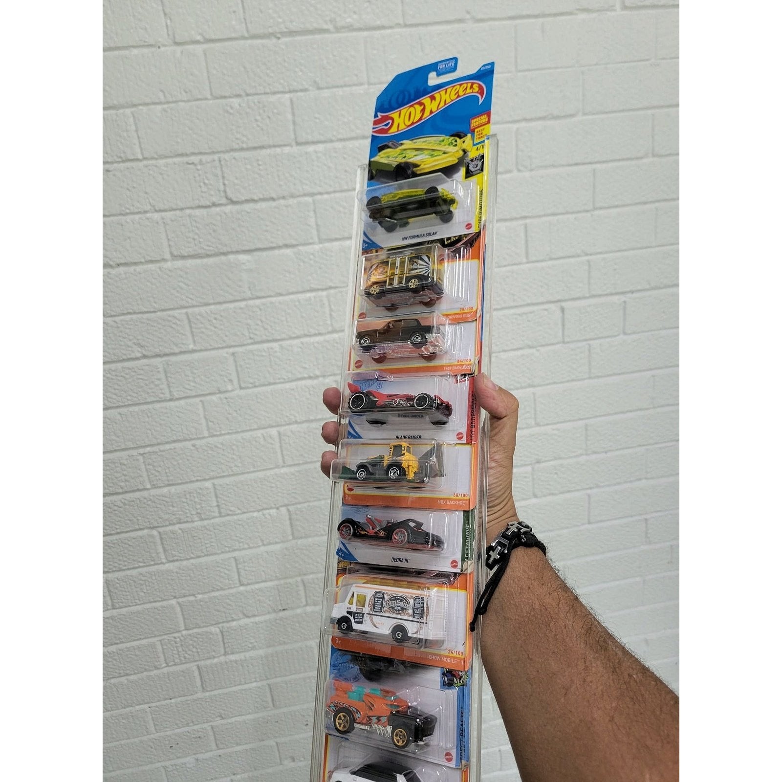 3 Pack Acrylic Display Rack for Diecast 1/64 in blister, Hot Wheels, Matchbox and more