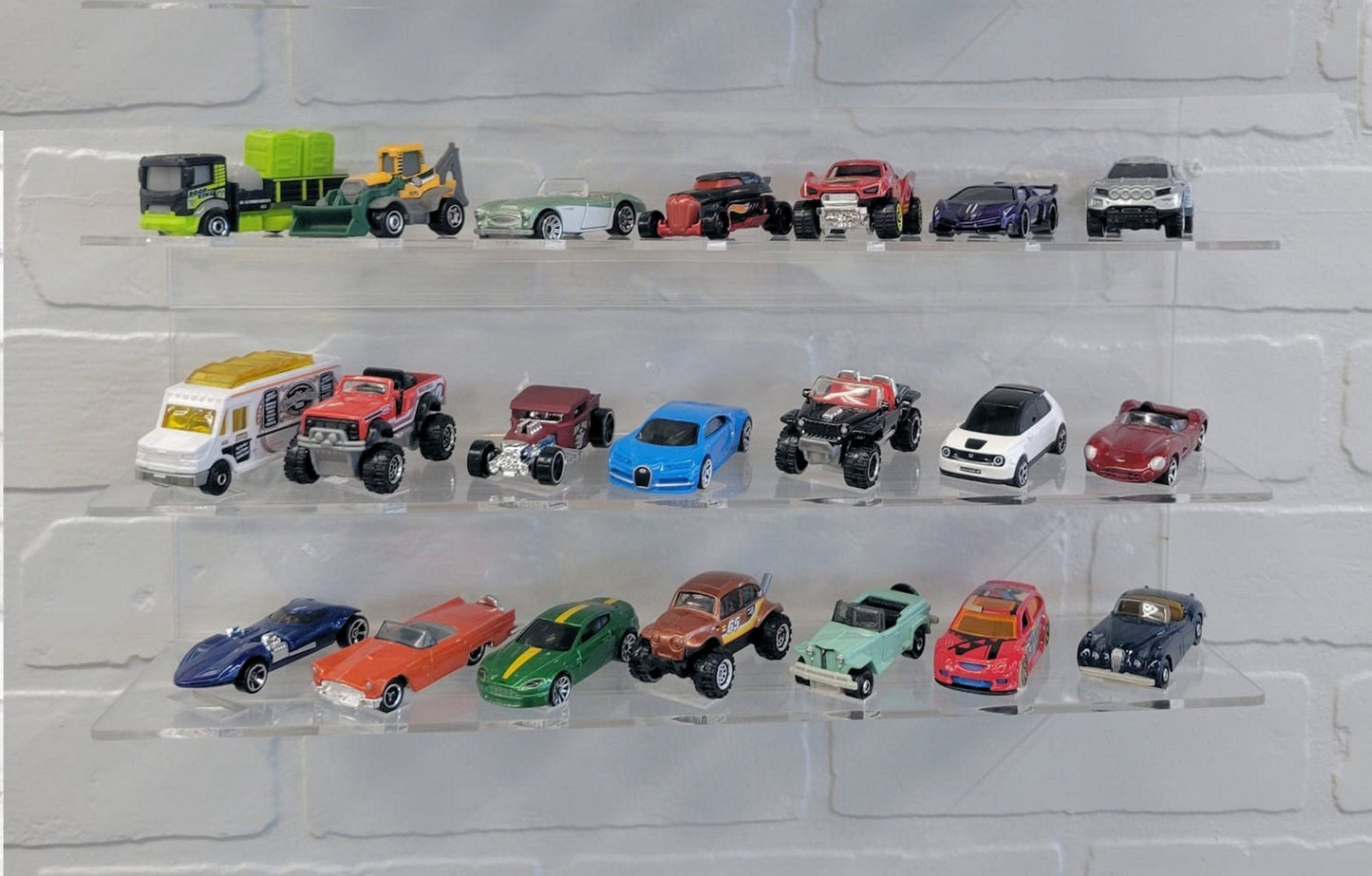 Acrylic Display for 21 Diecast 1/64, Hot Wheels, Matchbox and more