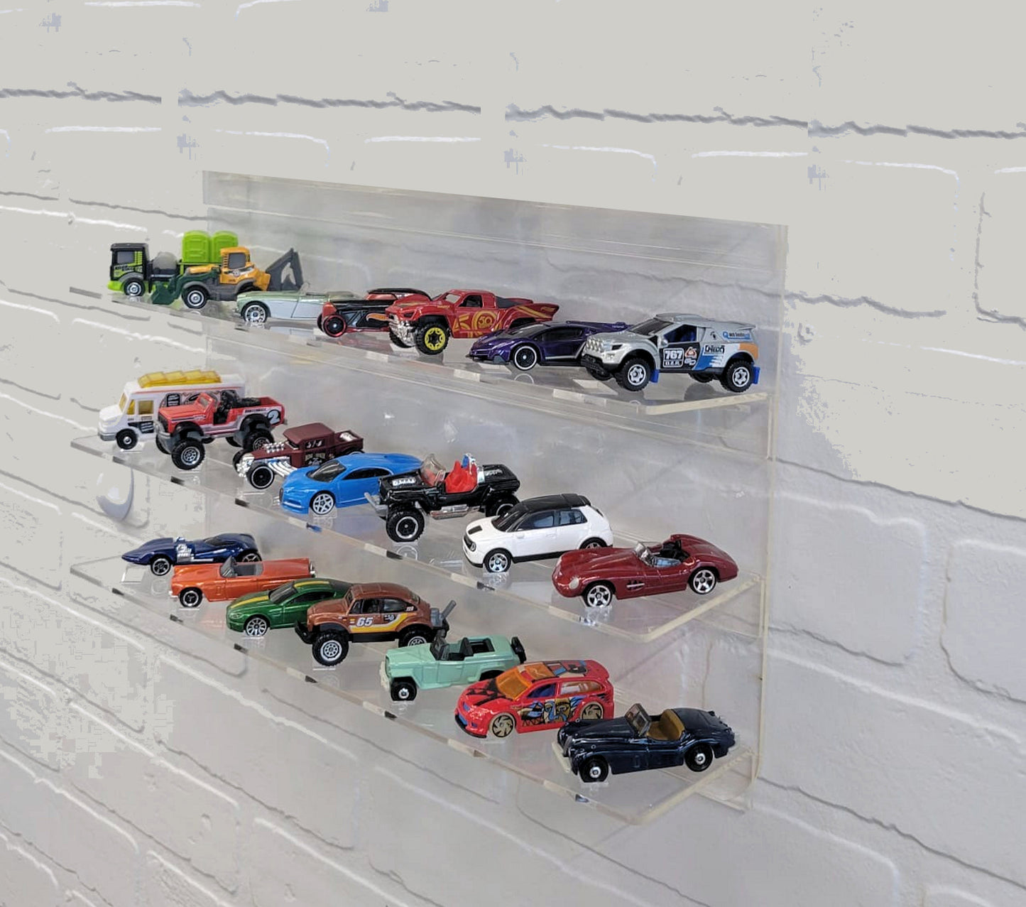 Acrylic Display for 21 Diecast 1/64, Hot Wheels, Matchbox and more