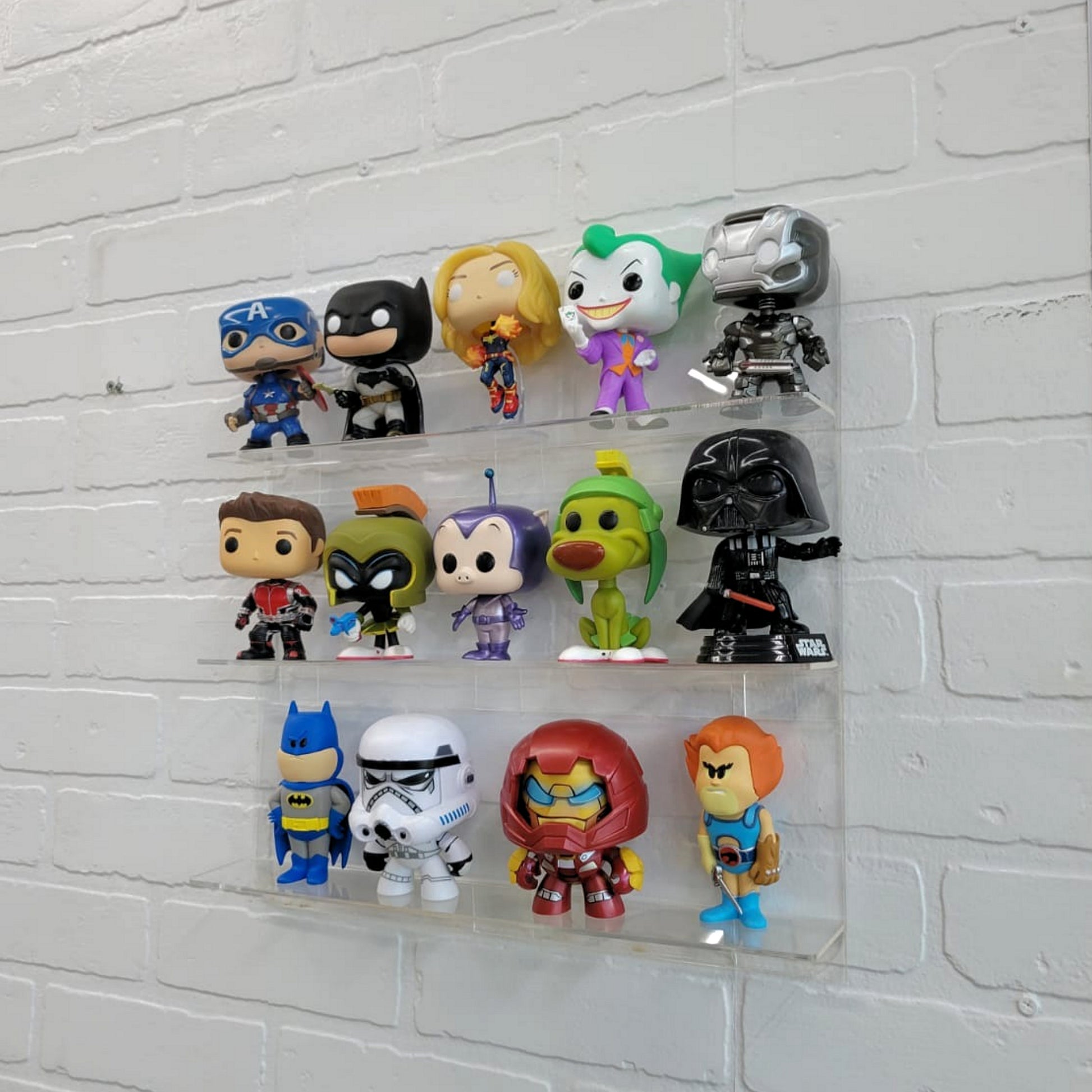 Acrylic Wall Display Case for 15 Funko Pop, No Assembly Required, just Hang on