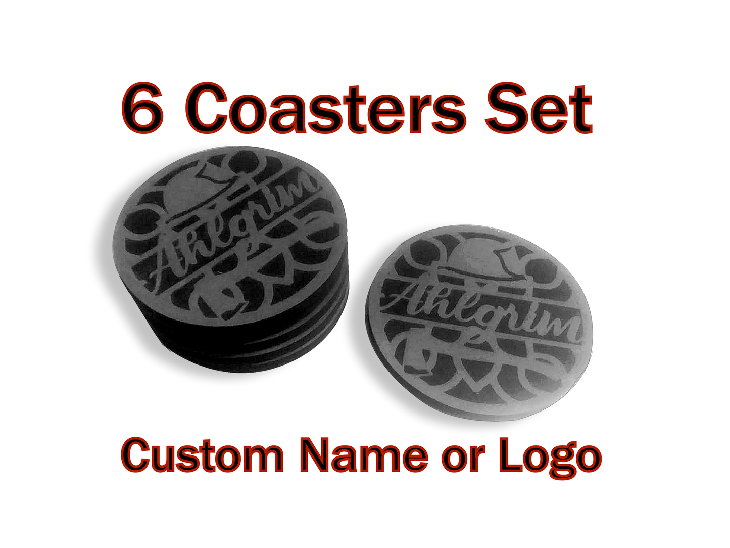 Personalized Coasters, Housewarming Gift, Custom Coasters, Wedding, any name or logo