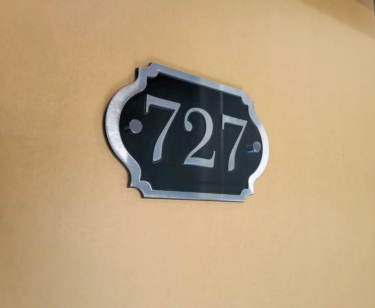 House Number Sign, Custom Made with Hardware