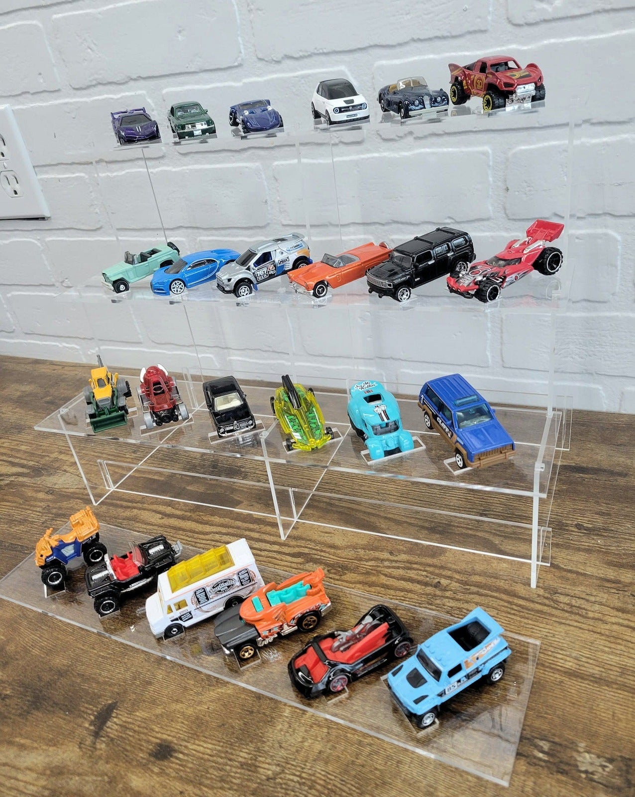 Best Deal for 10-Pack 1/64 Scale Wheels Toy Car Display Case, Clear Grey
