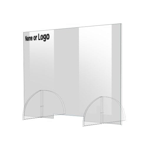 Clear Acrylic Screen Sneeze Guard 32 H X 32 W Logo or Name Included