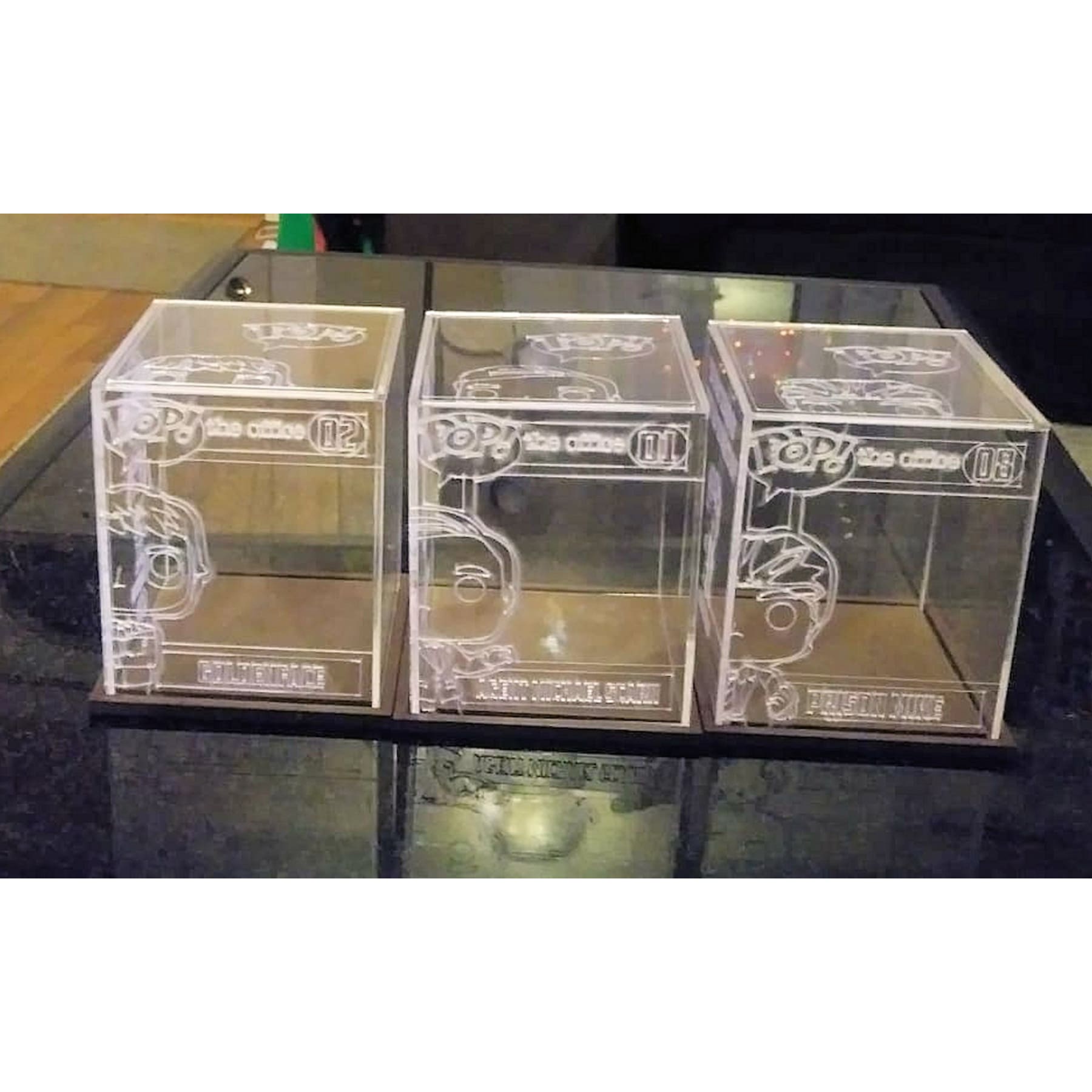 Acrylic Case Box for Unboxed Funko Pop. 3 Sides Design Custom Made Any Character No LED