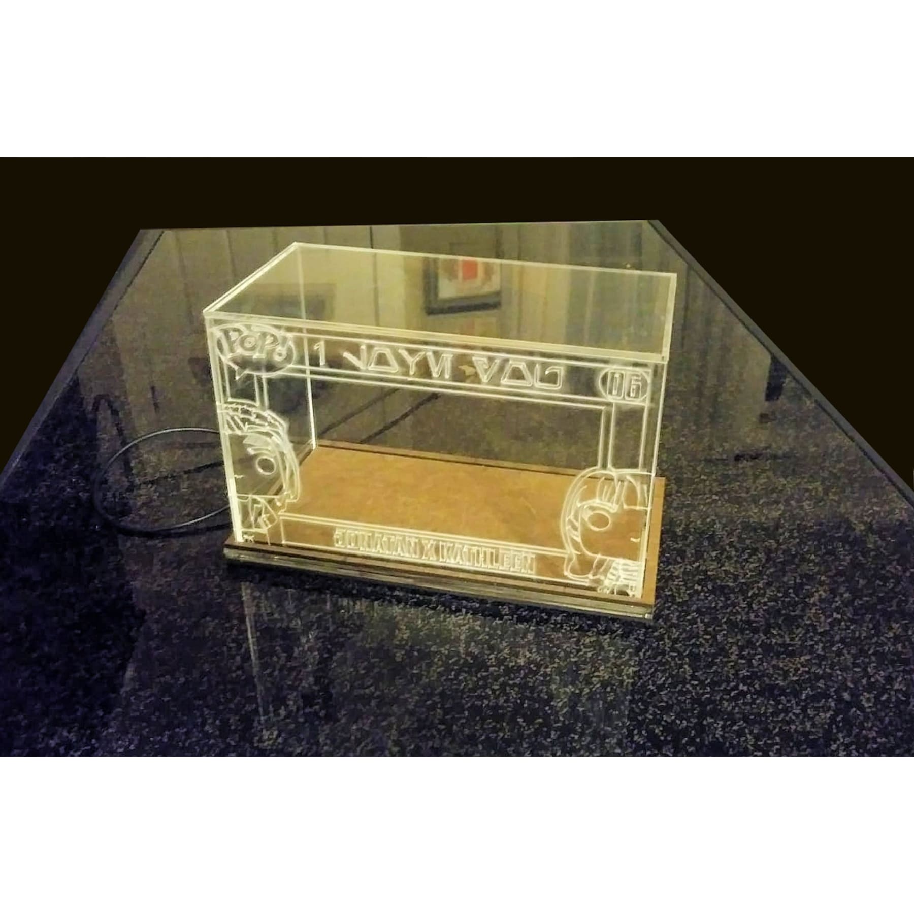 Acrylic Display Case for 2 Unboxed Funko Pop, custom made, No LED Version