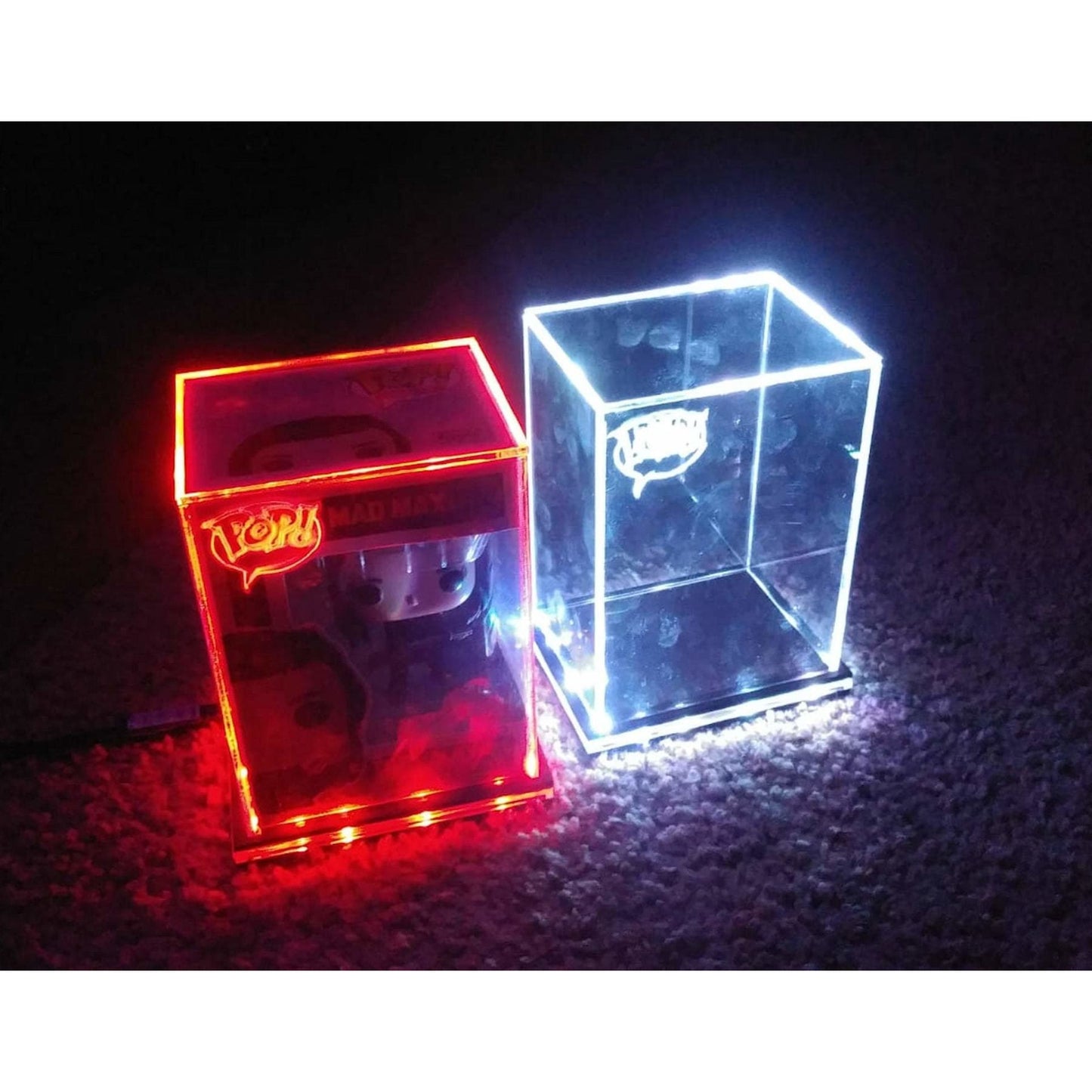 Acrylic LED Case for Boxed Funko Pop Engraved Design