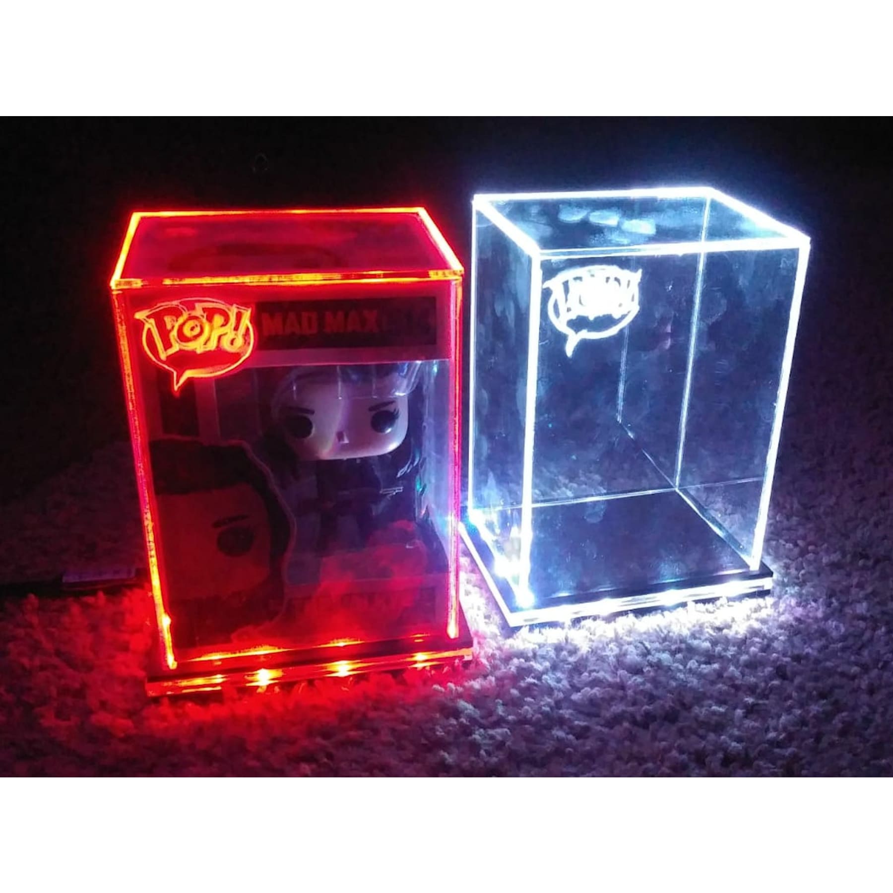 Acrylic LED Case for Boxed Funko Pop Engraved Design