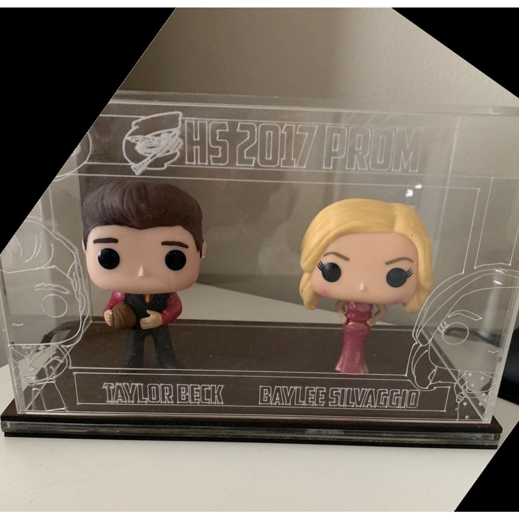 Acrylic LED Display Case for 2 Unboxed Funko Pop, custom made