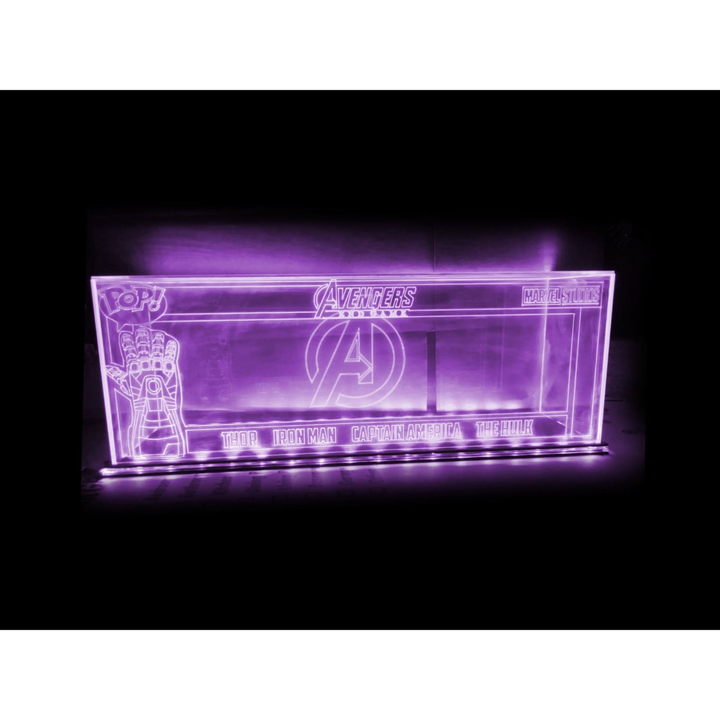 Acrylic LED Display for 4 Funko Pop, custom made any design