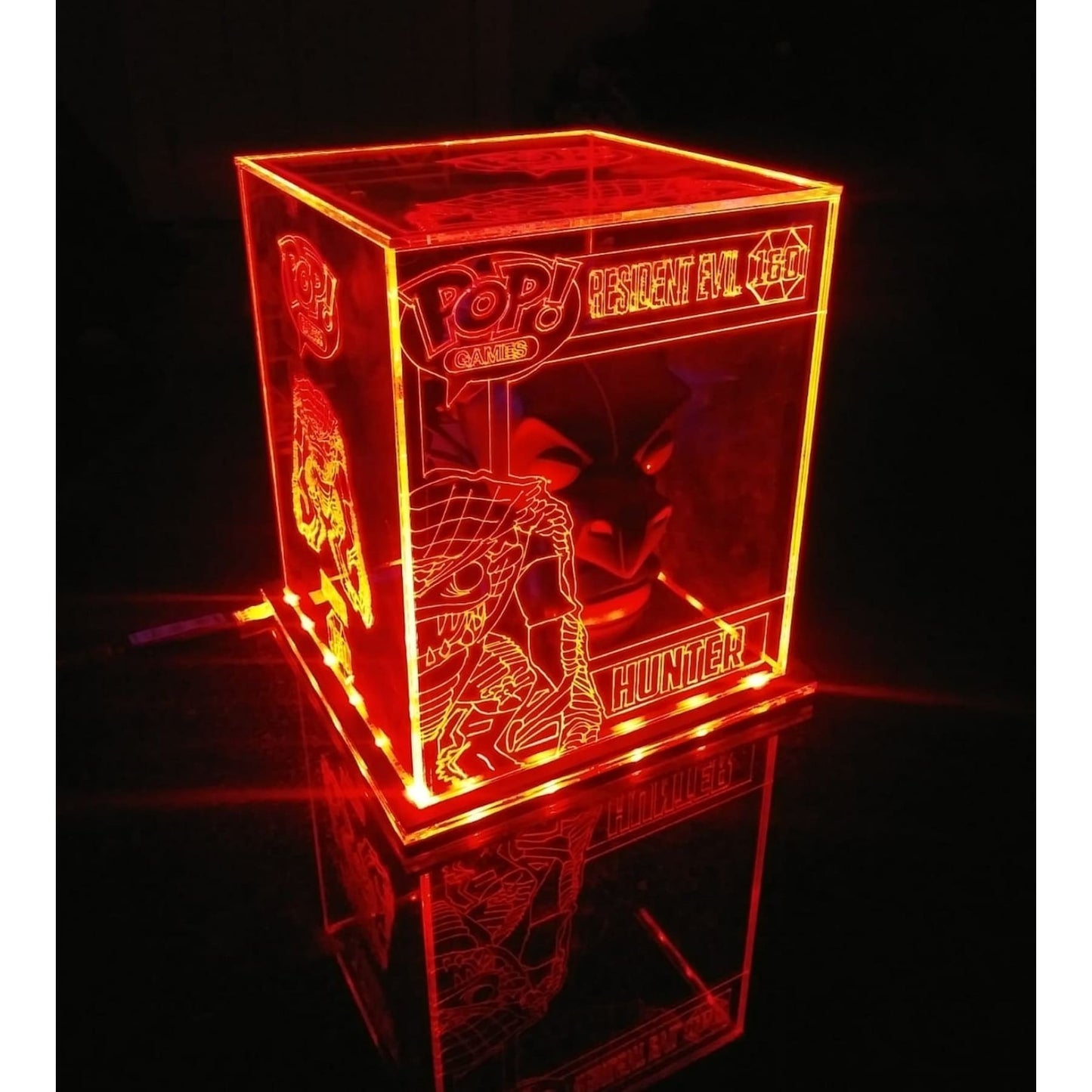 Acrylic LED Lamp for 6" Funko Pop Box , 3 Sides Design, Custom Made