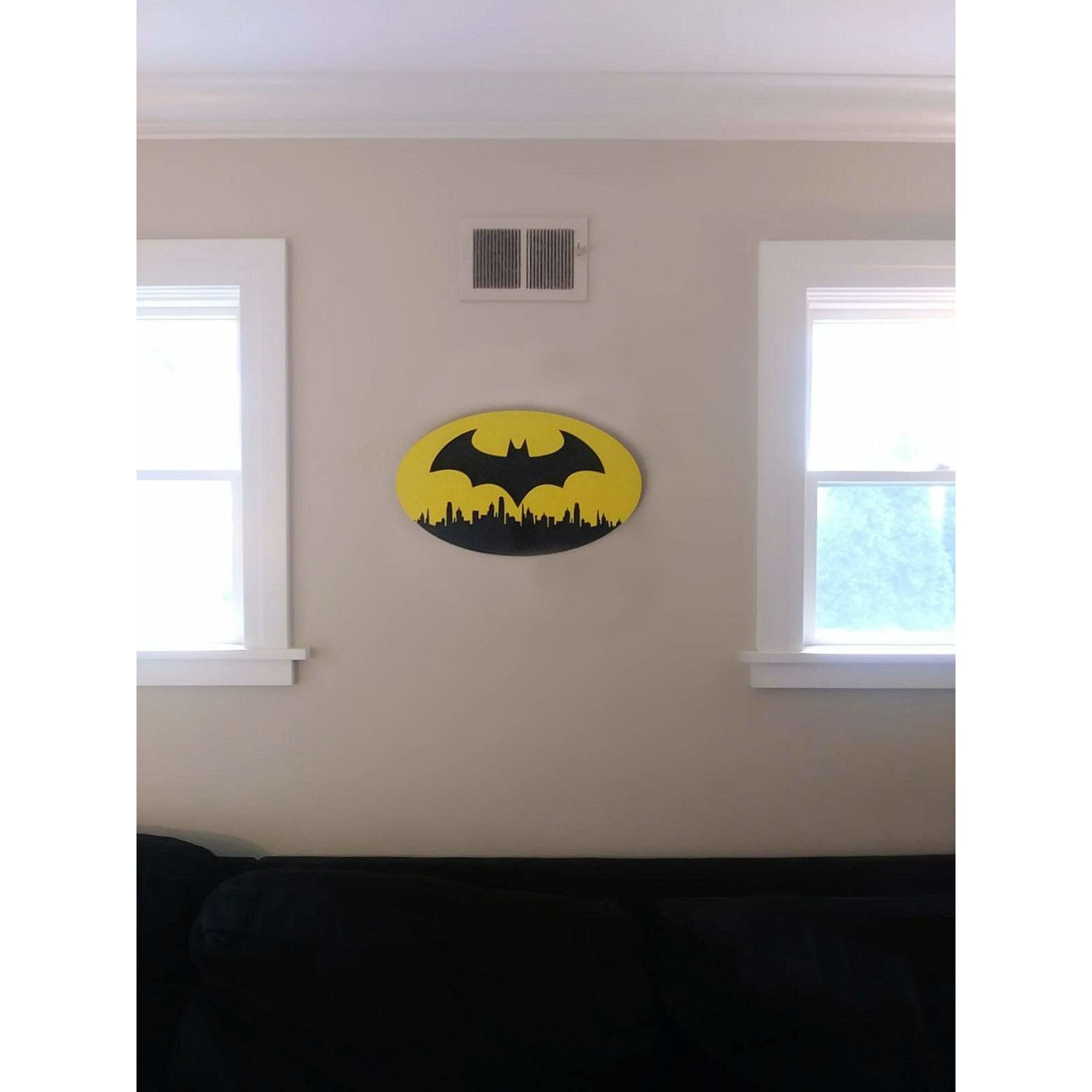 Batman 3D wooden decor, Gotham City, BatSignal Silhouette, Laser Cut