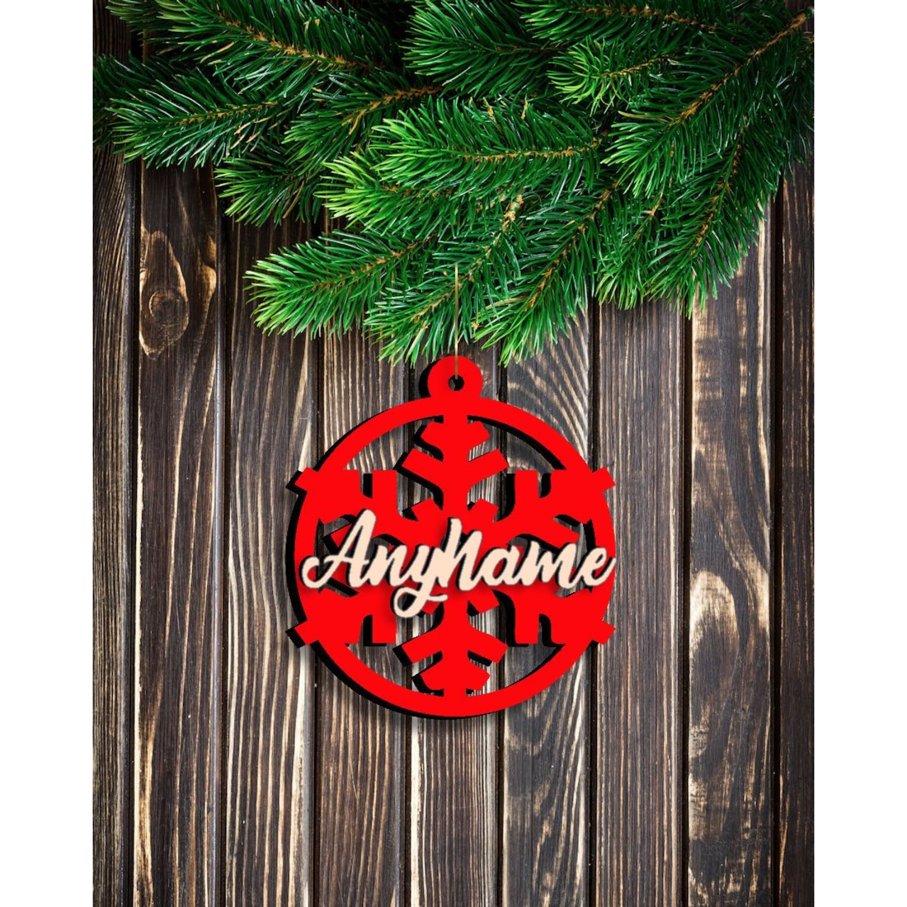 Christmas Ornaments, 12 Pack with case, Custom name