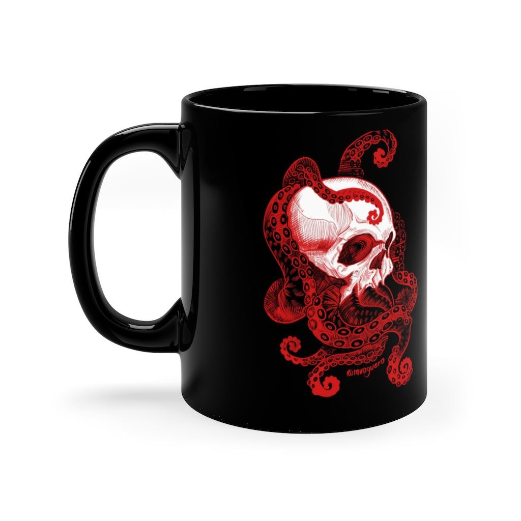 Aguero's Tattoo Cthulhu's Skull 11oz Black Mug