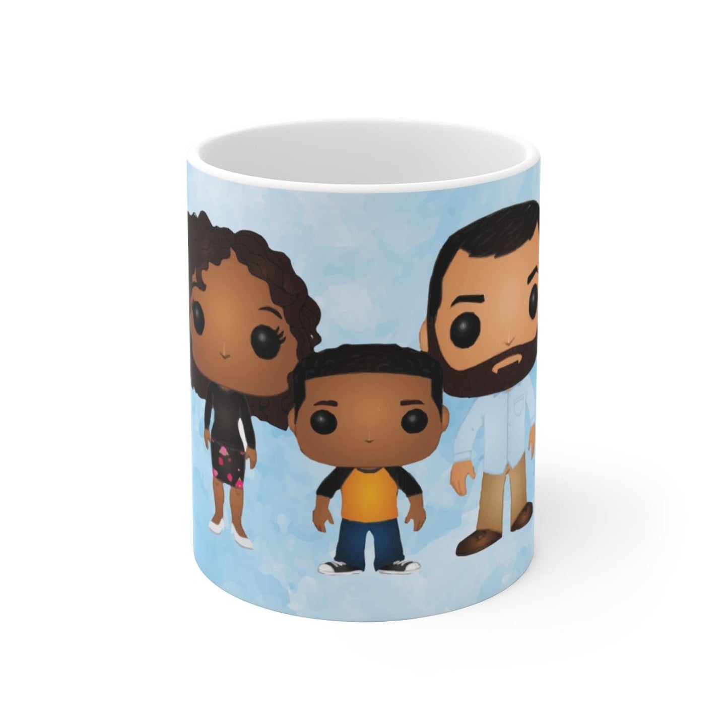 Family in a Custom Funko Pop Mug