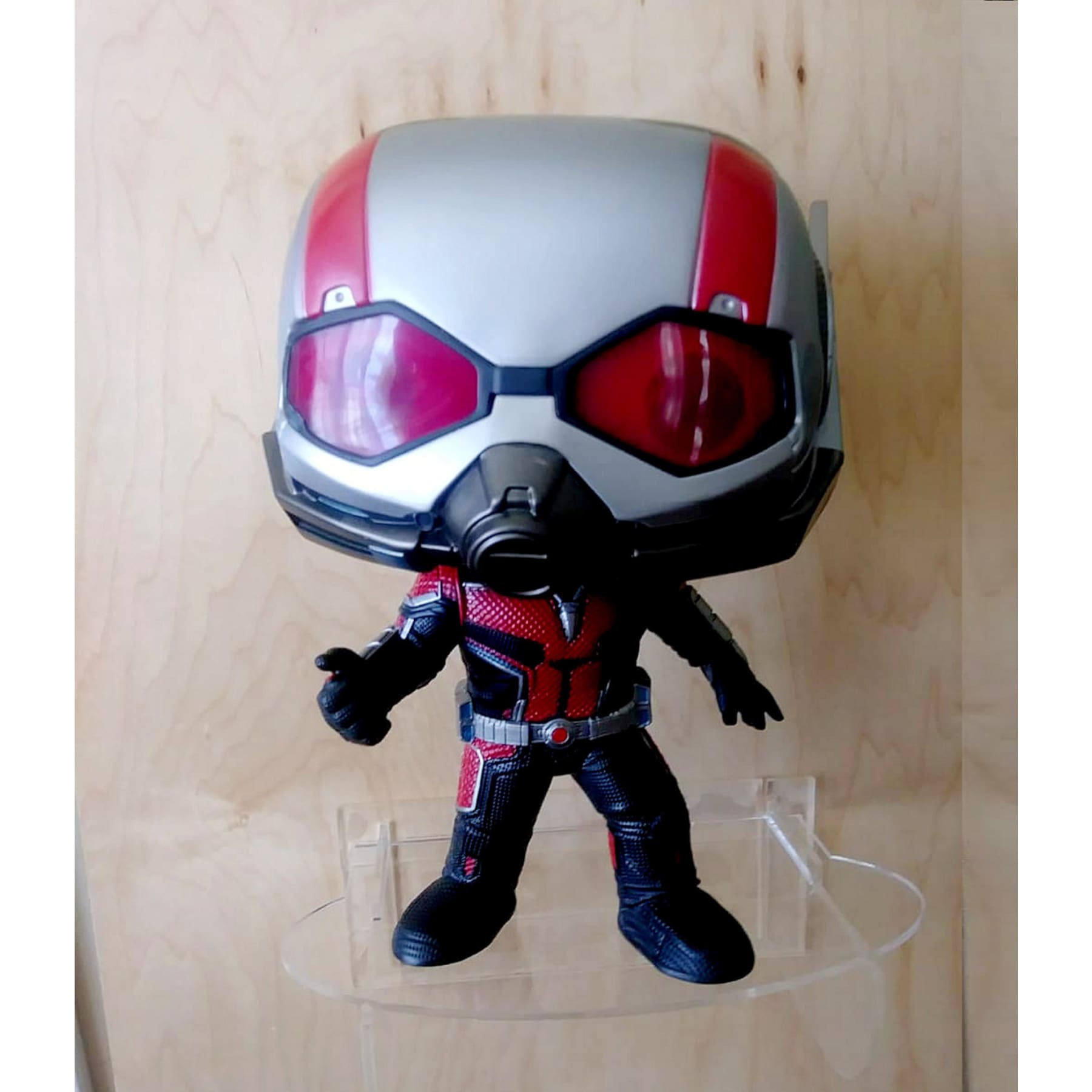 For 10" Funko Pop Vinyl: Clear Acrylic Wall Stand, Stick On, Single Shelf No Nails or Screws