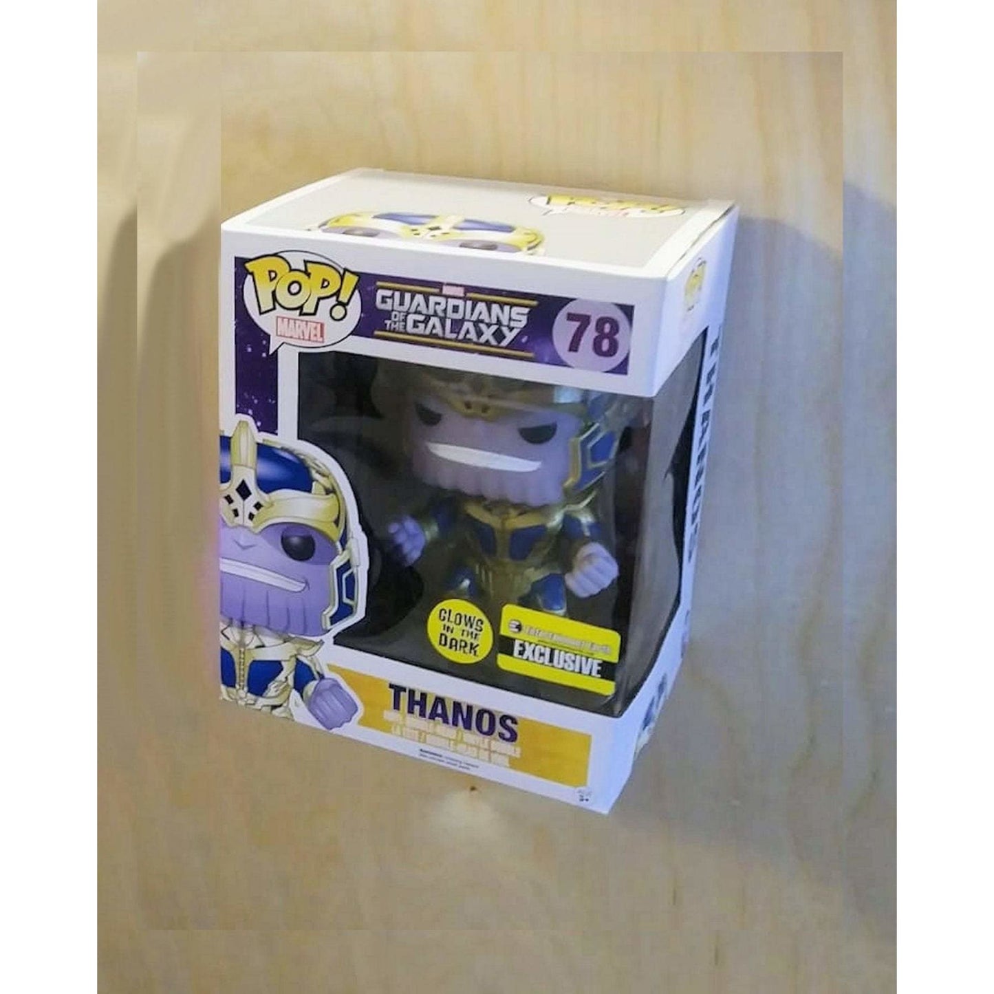 For 6" Boxed Funko Pop Vinyl: Clear Acrylic Wall Stand, Stick On, Single Floating Shelf less