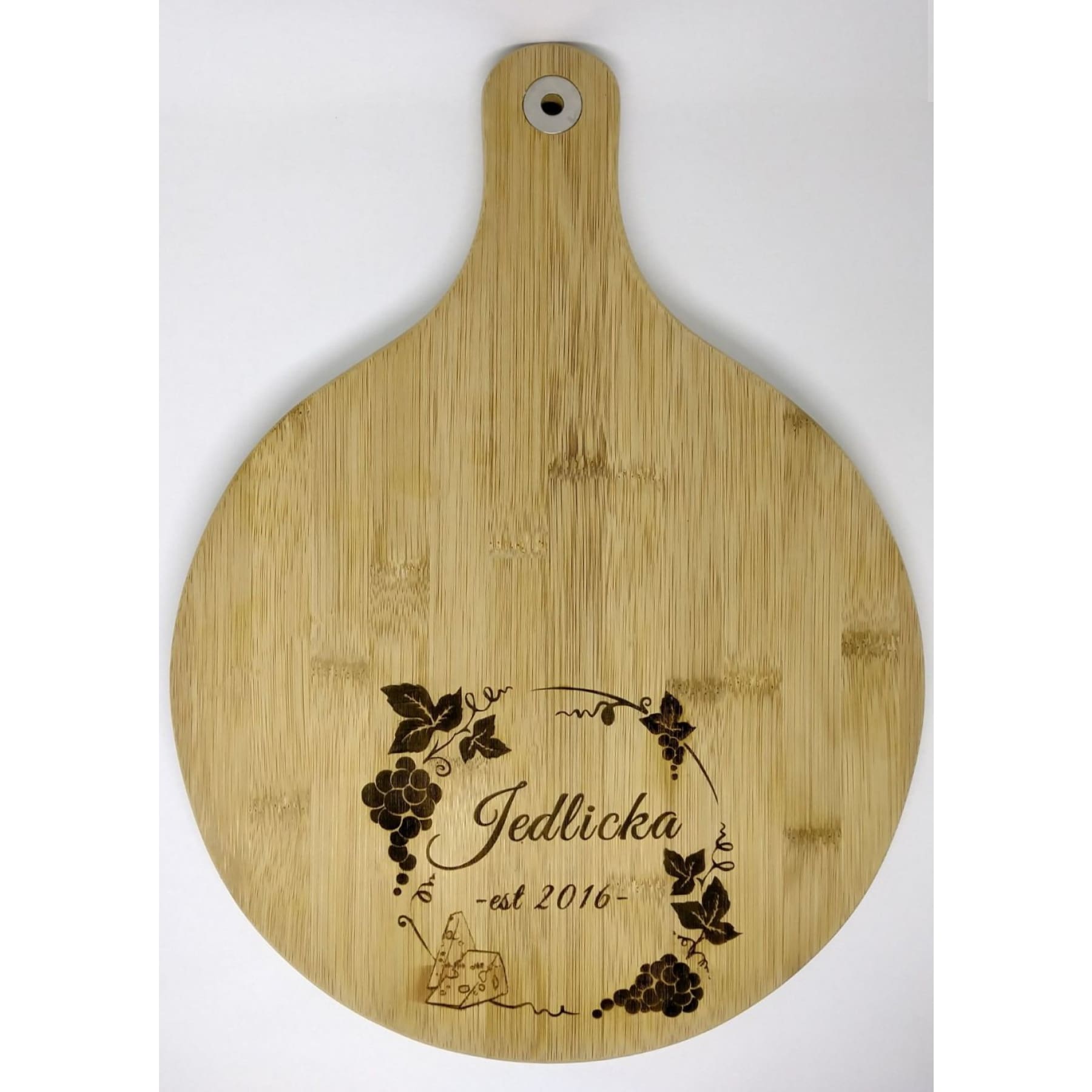Laser Engraved Vintage Round Cheese Cutting Board