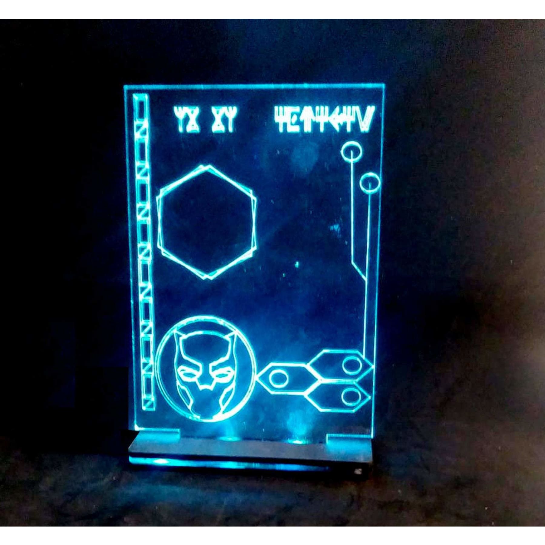 LED Lamp Diorama for Black Panther, Iron Man, Dr Strange and more, many sizes. Custom Made Night Lamp