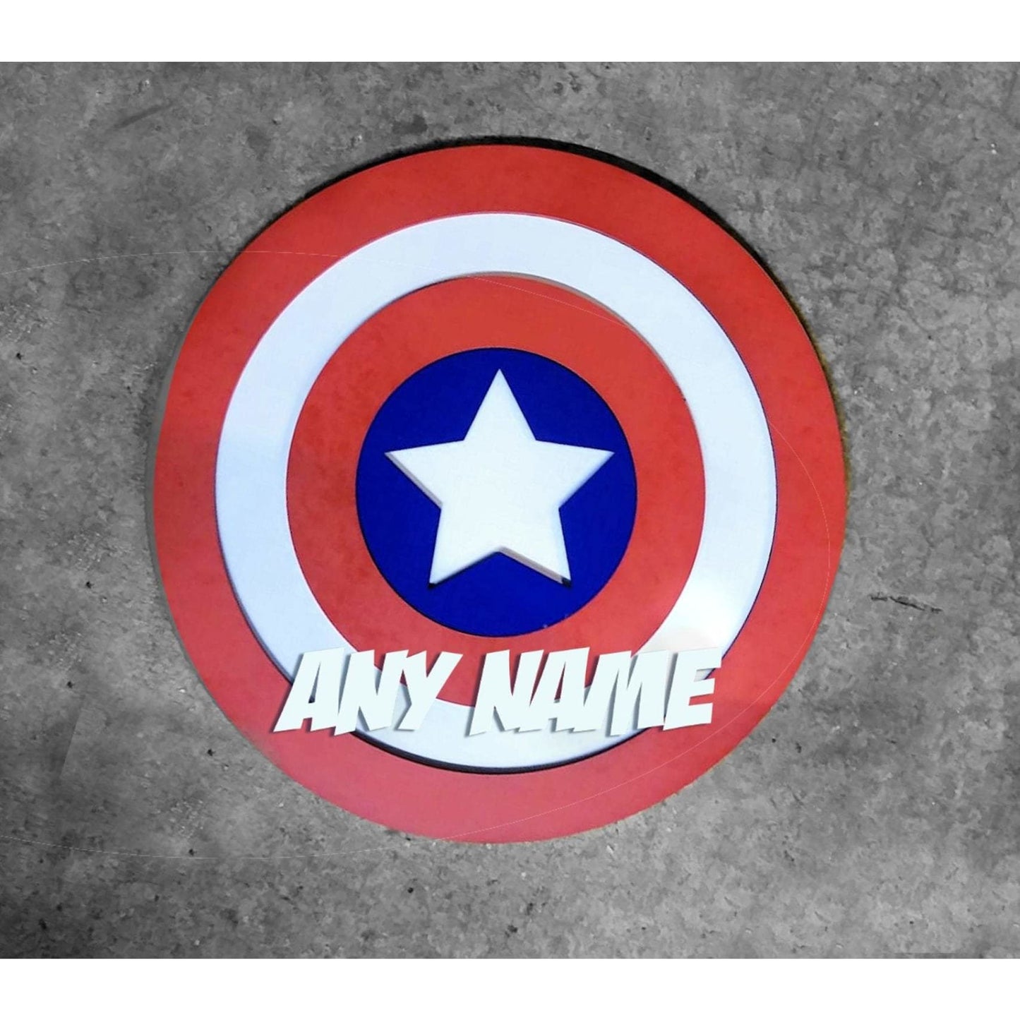 Marvel Avengers: 30 inches Captain America Shield, Custom Name Wall Decor