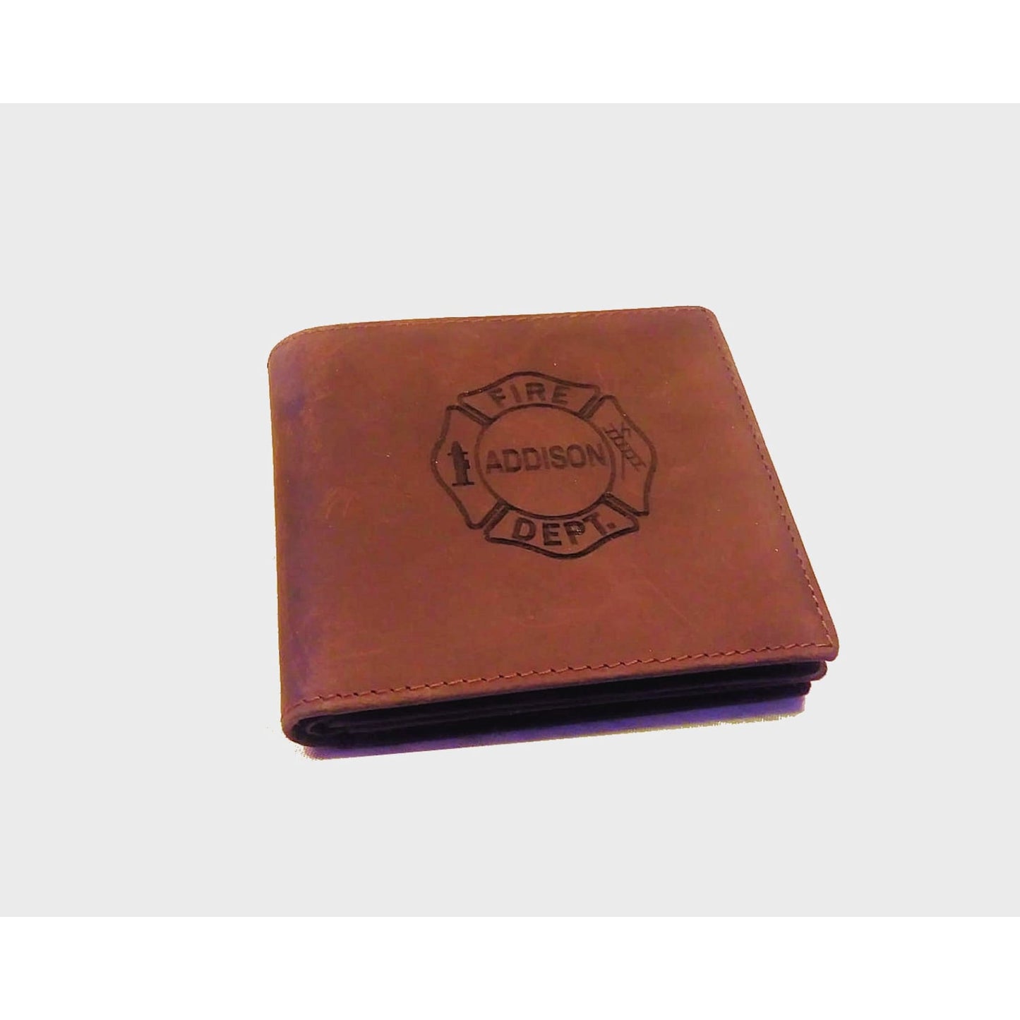 Men Gift Box: Leather Wallet, 2 Leather Travel Tags with Custom Logo or name