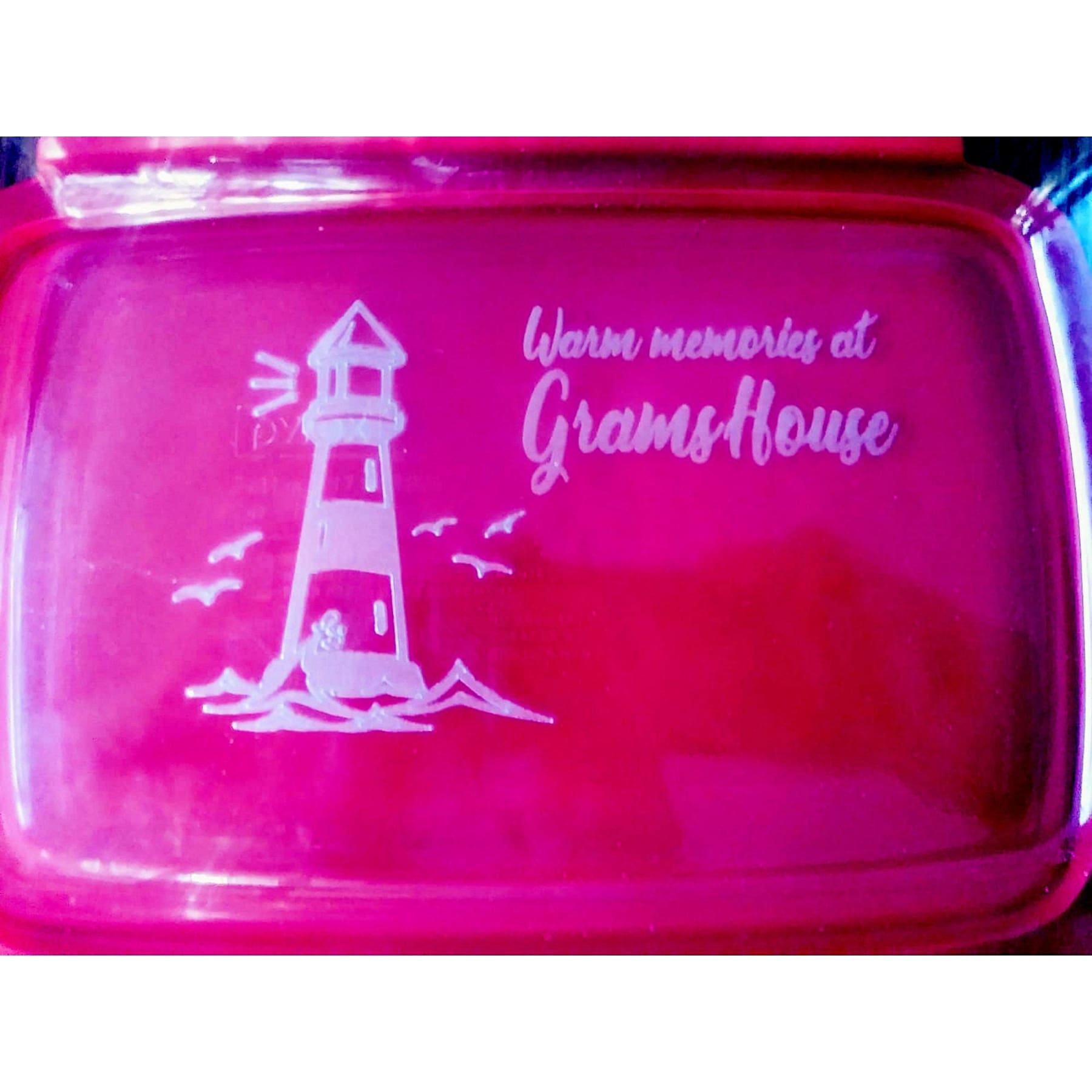 Personalized Name Glass Dish Containers/ Pyrex Glass/ Tupperware/ Wedding  Gift /anniversary Gift / Customized 