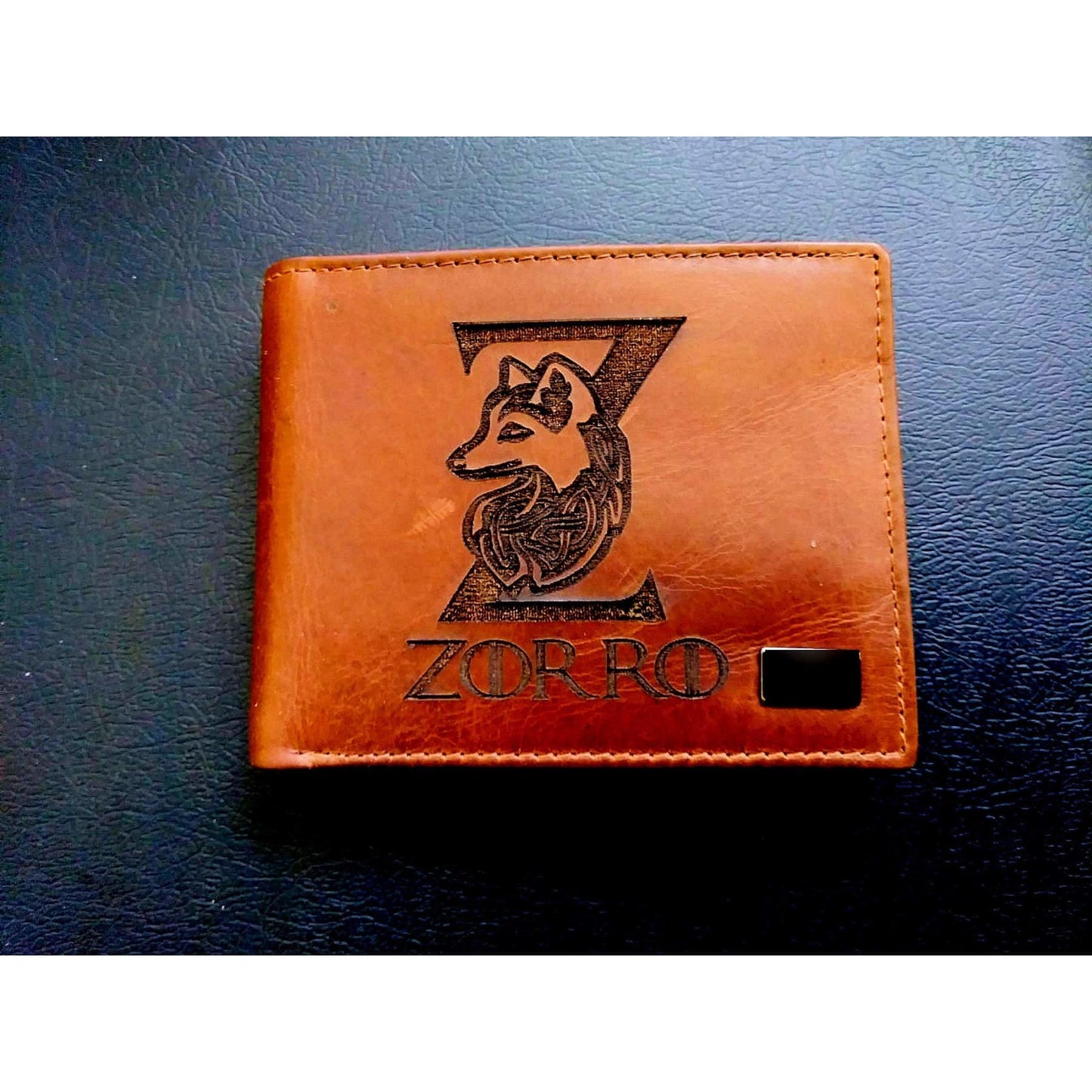 Personalized Elegant Leather Wallet, with Custom Logo or name