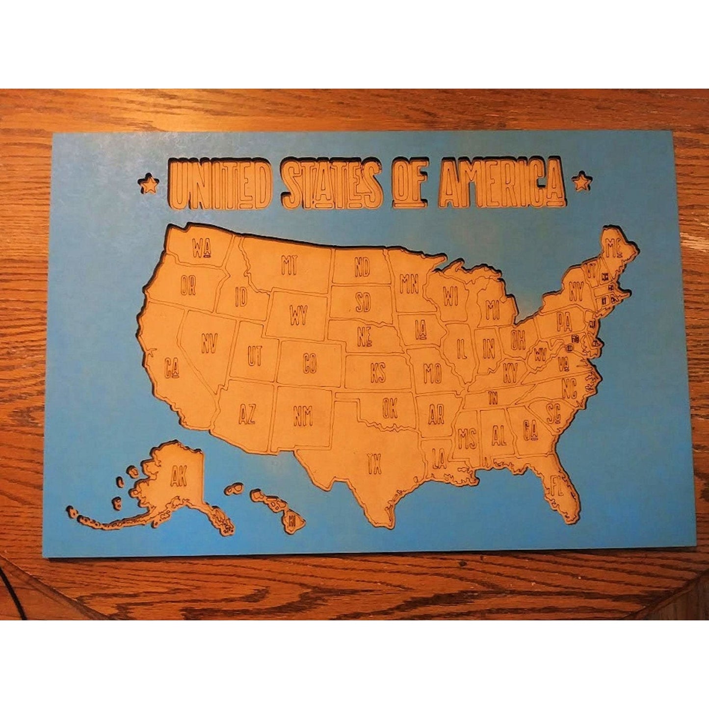 USA Map Wall Decor, Places Family has been memorabilia, Wish List