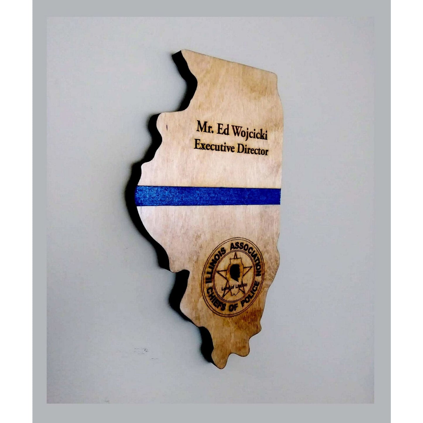 Wood Achievement Award, Any State or Shape, custom made with Logo and/or Dedication