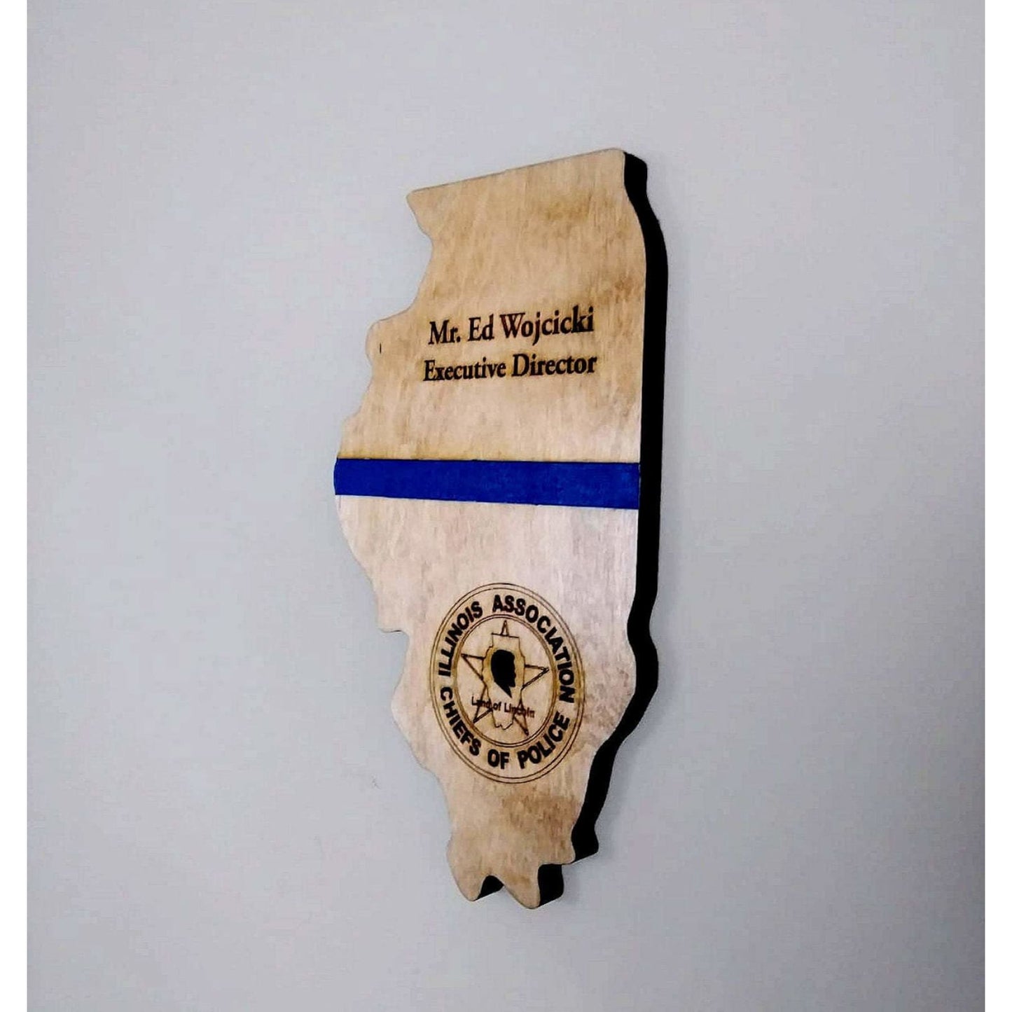 Wood Achievement Award, Any State or Shape, custom made with Logo and/or Dedication