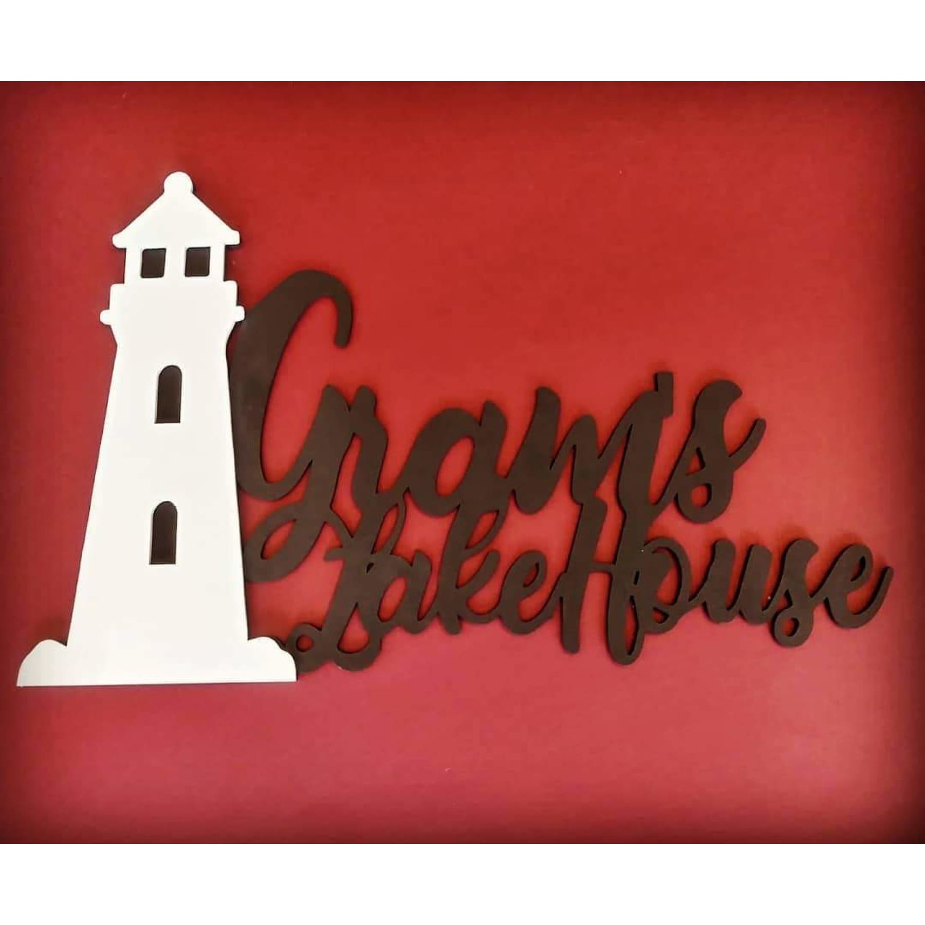 Wood Custom Name Sign with Decoration, Lighthouses or many more